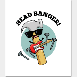 Head Banger Funny Music Puns Posters and Art